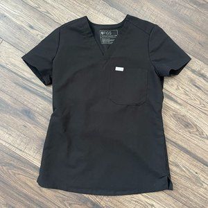 Figs Catarina Scrub Top XXS in Black